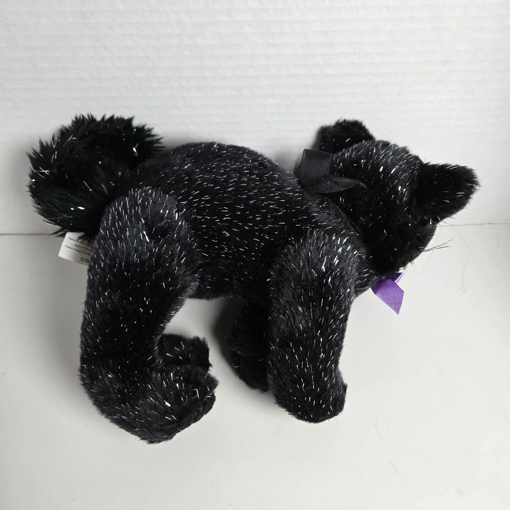 Galerie Black Sparkly Vampire Cat Plush 14